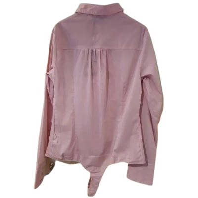 Too May - Blusa body in cotone color rosa manica lunga-ccd002-Italianfashionglam