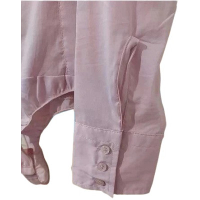 Too May - Blusa body in cotone color rosa manica lunga-ccd002-Italianfashionglam