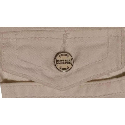 Jean Paul Gaultier white jeans donna 5 tasche - bjd094 - Italianfashionglam