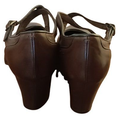 I.N.K. Shoes - Décolleté Mary Jane in pelle colore marrone-sc017-Italianfashionglam