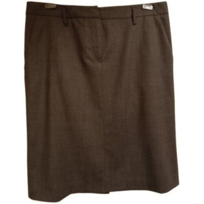 Aspesi - Gonna tubino al ginocchio in lana di color grigio-gne058-Italianfashionglam