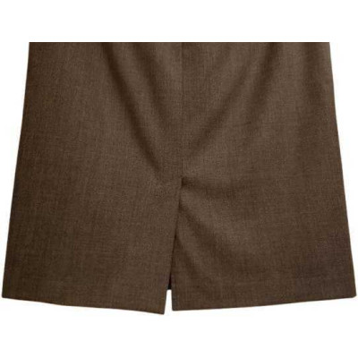 Aspesi - Gonna tubino al ginocchio in lana di color grigio-gne058-Italianfashionglam