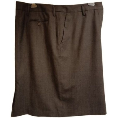 Aspesi - Gonna tubino al ginocchio in lana di color grigio-gne058-Italianfashionglam