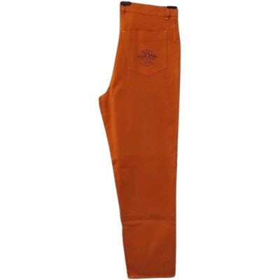 Red Devil - Jeans da uomo in cotone orange gamba dritta - bju016-Italianfashionglam