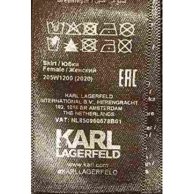 Karl Lagerfeld - Gonna tubino in viscosa di colore nero -gne018-Italianfashionglam