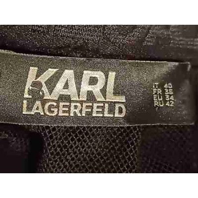 Karl Lagerfeld - Gonna tubino in viscosa di colore nero -gne018-Italianfashionglam