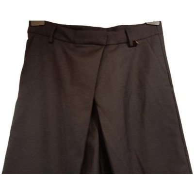 Souvenir - Gonna a pantalone in tessuto di viscosa nero-gne027-Italianfashionglam