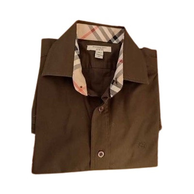 Burberry - Camicia glam uomo in cotone verde militare-camu064-Italianfashionglam