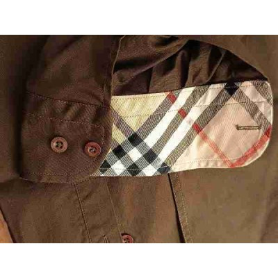Burberry - Camicia glam uomo in cotone verde militare-camu064-Italianfashionglam