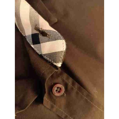 Burberry - Camicia glam uomo in cotone verde militare-camu064-Italianfashionglam