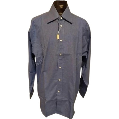 Pancaldi&B - Camicia classica da uomo in cotone azzurro-camu011-Italianfashionglam