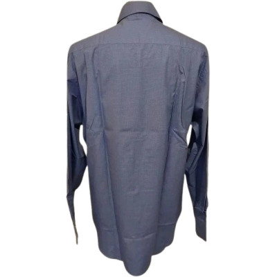 Pancaldi&B - Camicia classica da uomo in cotone azzurro-camu011-Italianfashionglam