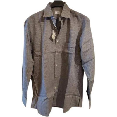 Cassera - Camicia classica da uomo in cotone grigio scuro-camu001-Italianfashionglam