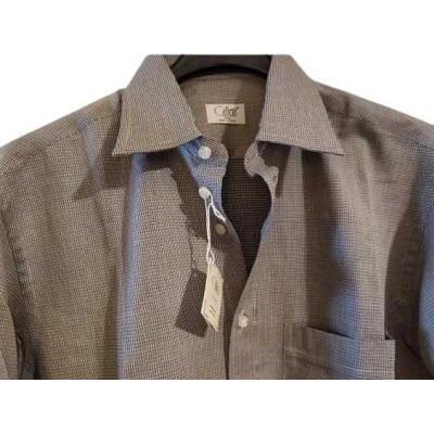 Cassera - Camicia classica da uomo in cotone grigio scuro-camu001-Italianfashionglam