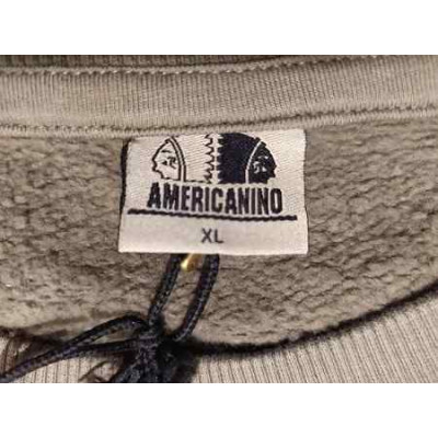 Americanino felpa da uomo vintage in cotone verde oliva fpu001-Italianfashionglam