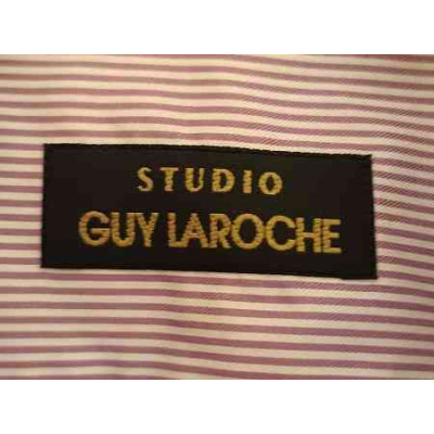 Guy Laroche - Camicia da uomo in cotone a righe rosa -camu079-Italianfashionglam