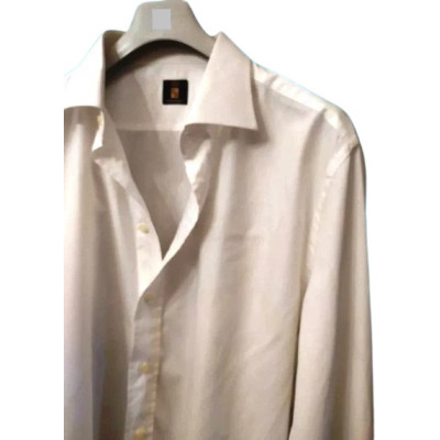 Hamilton - Camicia da uomo in puro cotone color bianco-camu007-Italianfashionglam