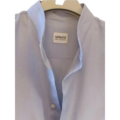 Armani - Camicia da uomo in cotone di colore azzurro-camu002-Italianfashionglam