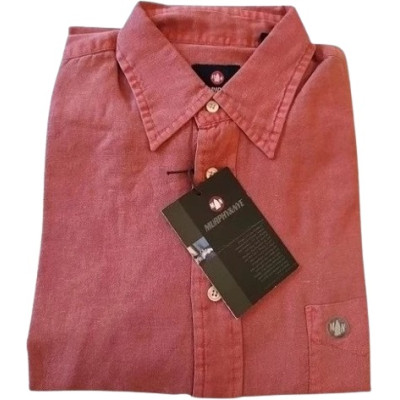 Murphy & Nye - Camicia da uomo in lino cotone aragosta-camu010-Italianfashionglam