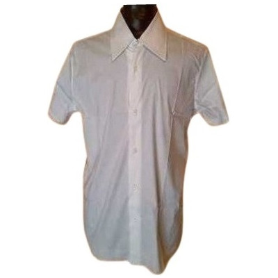 Theatre - Camicia da uomo in cotone bianco manica corta-camu024-Italianfashionglam