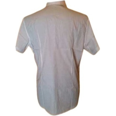 Theatre - Camicia da uomo in cotone bianco manica corta-camu024-Italianfashionglam