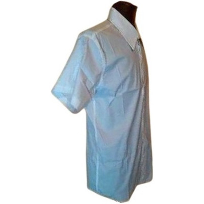 Theatre - Camicia da uomo in cotone bianco manica corta-camu024-Italianfashionglam