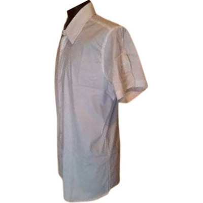 Theatre - Camicia da uomo in cotone bianco manica corta-camu024-Italianfashionglam