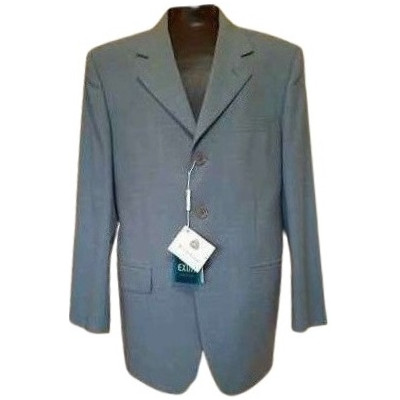 Exim - Abito classico da uomo in pura lana grigio ghiaccio-acu004-Italianfashionglam