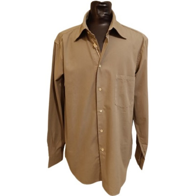 Pal Zileri - Camicia classica uomo in cotone grigio fango-camu012-Italianfashionglam