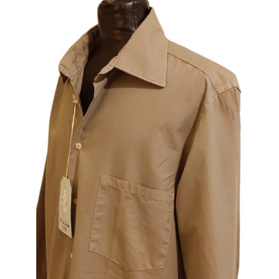 Pal Zileri - Camicia classica uomo in cotone grigio fango-camu012-Italianfashionglam