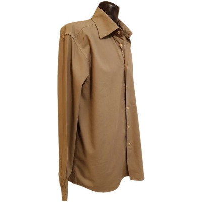 Pal Zileri - Camicia classica uomo in cotone grigio fango-camu012-Italianfashionglam