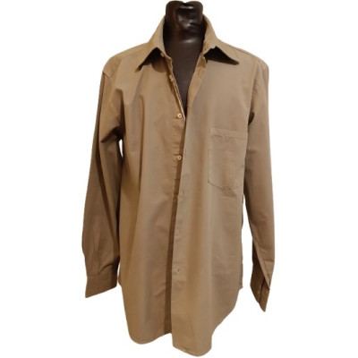 Pal Zileri - Camicia classica uomo in cotone grigio fango-camu012-Italianfashionglam