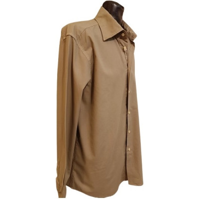Pal Zileri - Camicia classica uomo in cotone grigio fango-camu012-Italianfashionglam