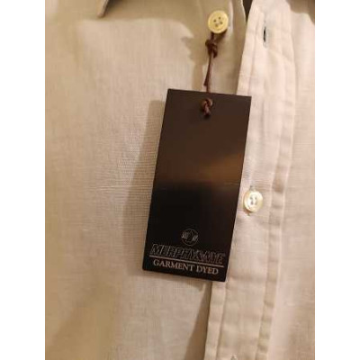 Murphy&Nye - Camicia glam uomo in cotone e lino grigio-camu014-Italianfashionglam