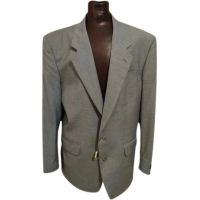 Marzotto - Giacca da uomo cotone blu Principe di Galles-giuo010