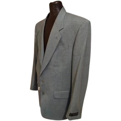 Marzotto - Giacca da uomo cotone blu Principe di Galles-giuo010