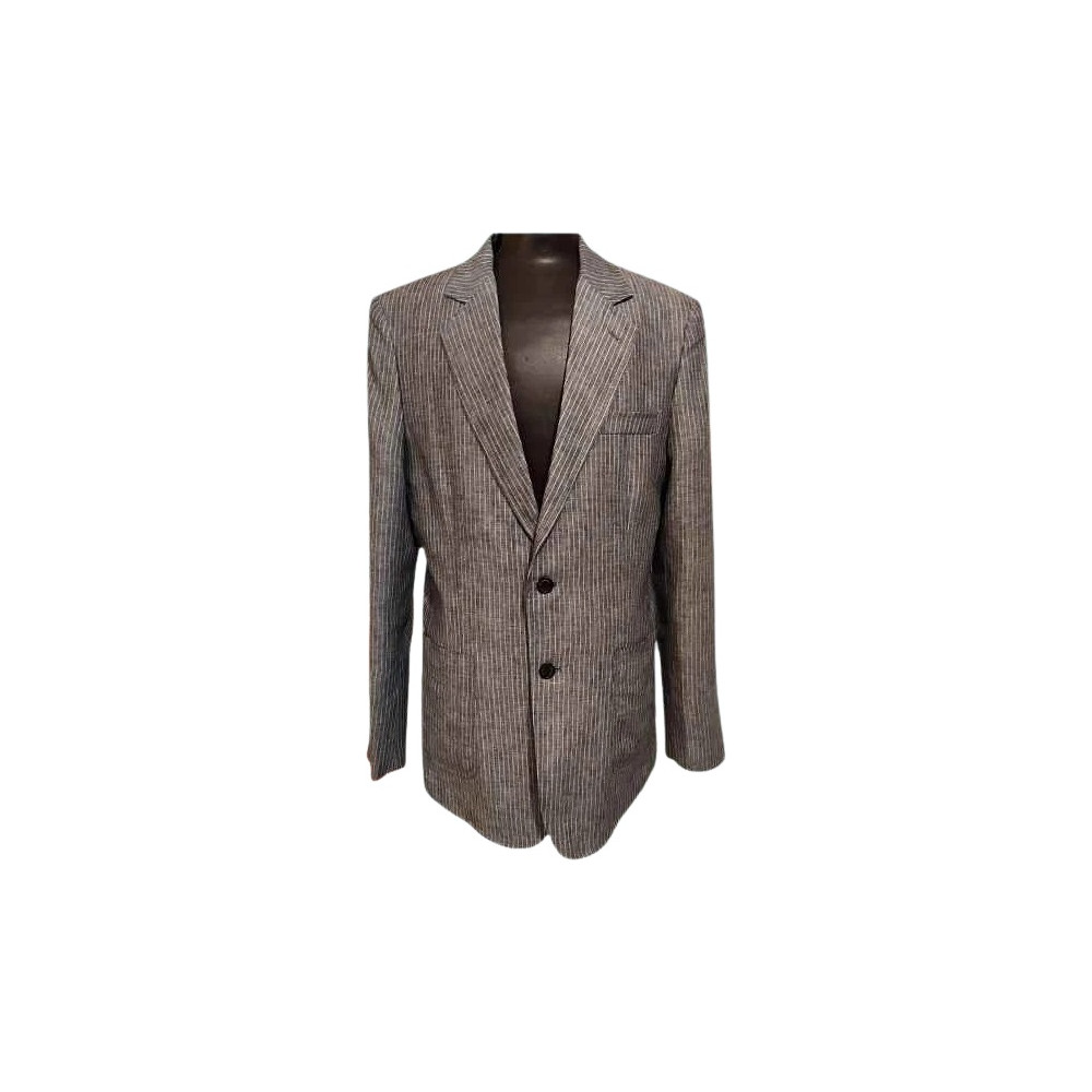 Tenkey - Giacca da uomo 2 bottoni puro lino grigio scuro-giuo030-Italianfashionglam Tenkey - Giacca da uomo 2 bottoni puro lino grigio scuro-giuo030-Italianfashionglam