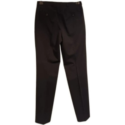 Armani Collezioni - Pantalone da uomo in lana color nero-puo062-Italianfashionglam