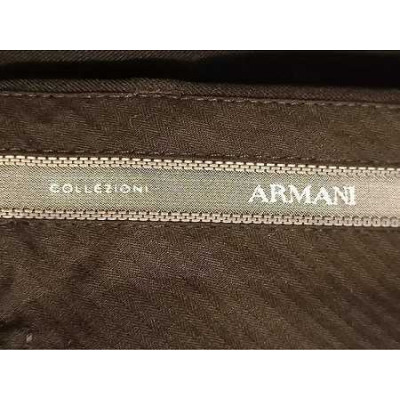 Armani Collezioni - Pantalone da uomo in lana color nero-puo062-Italianfashionglam