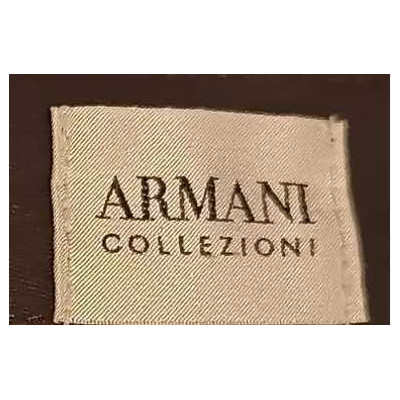 Armani Collezioni - Pantalone da uomo in lana color nero-puo062-Italianfashionglam