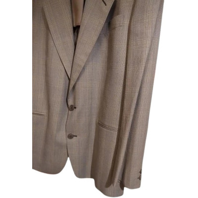 Marzotto - Giacca da uomo Principe di Galles color beige-giuo024-Italianfashionglam
