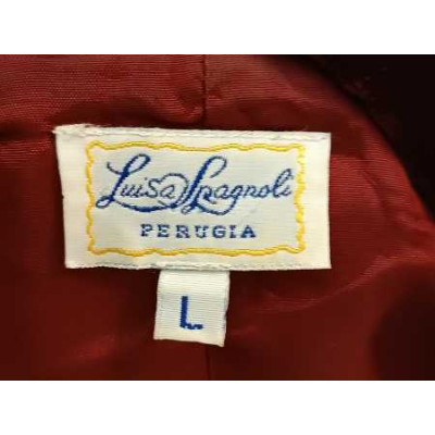 Luisa Spagnoli - Giacca da donna in velluto di seta color borgogna - Italianfashionglam