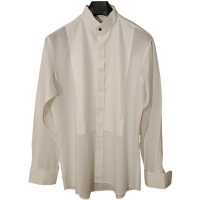 Patrick - Camicia da uomo in cotone bianco collo Korean - camu020-Italianfashionglam