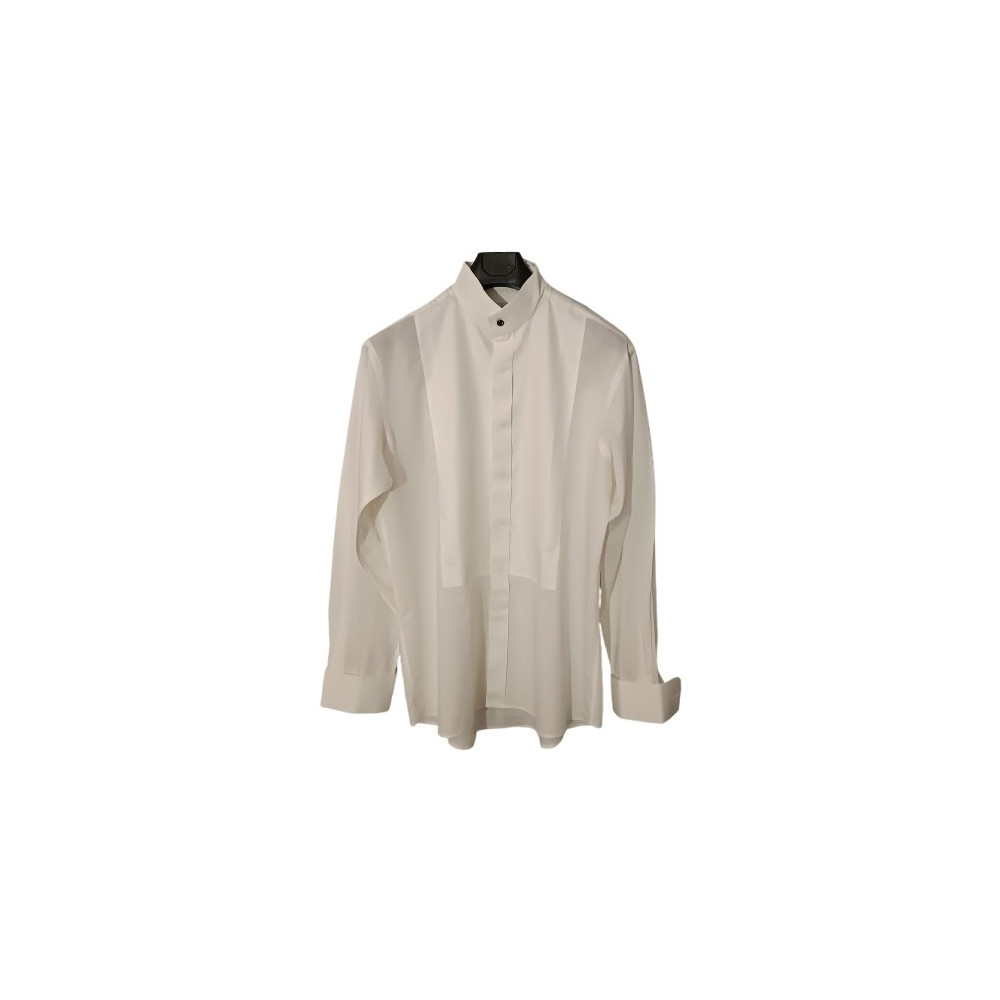 Patrick - Camicia da uomo in cotone bianco collo Korean - camu020-Italianfashionglam Patrick - Camicia da uomo in cotone bianco collo Korean - camu020-Italianfashionglam