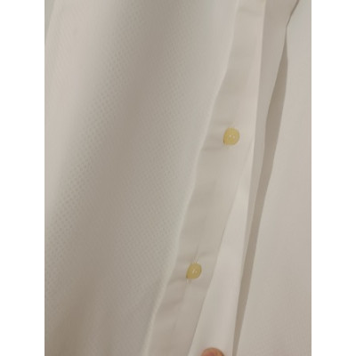 Patrick - Camicia da uomo in cotone bianco collo Korean - camu020-Italianfashionglam