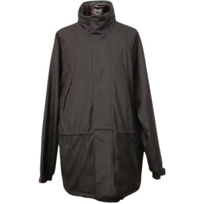 Loro Piana - Giacca da uomo in lana di color grigio scuro-acu026-Italianfashionglam