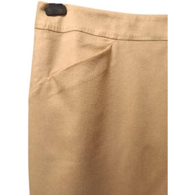 MaxMara - Gonna al ginocchio in drap di lana cammello - gne070-Italianfashionglam