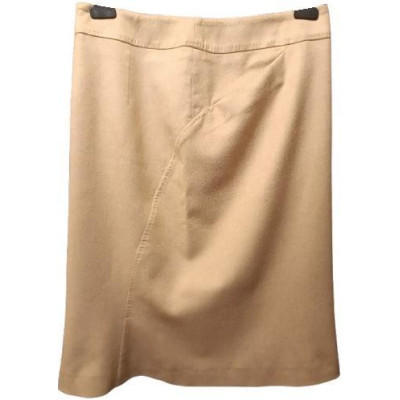 MaxMara - Gonna al ginocchio in drap di lana cammello - gne070-Italianfashionglam