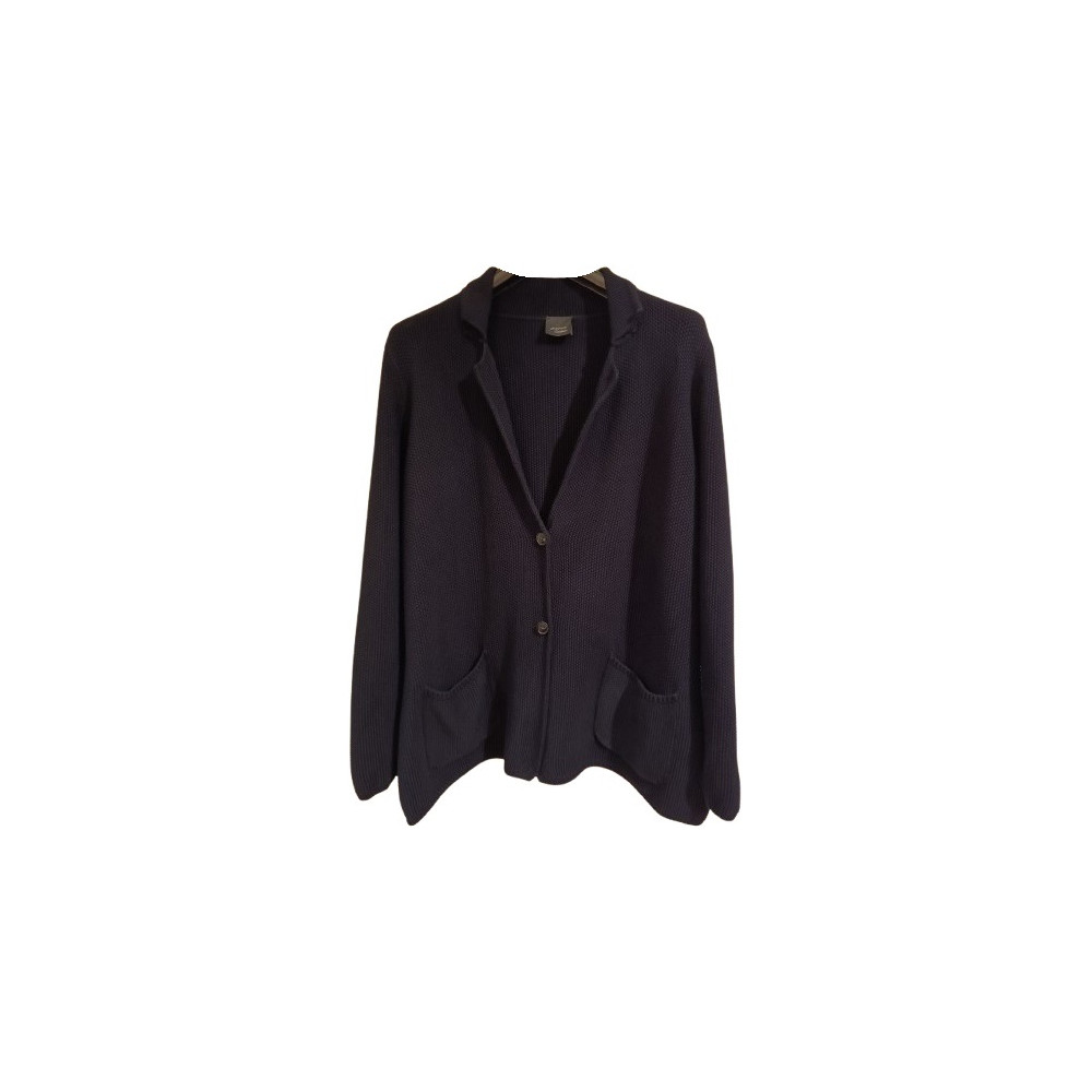 Marina Rinaldi - Giacca da donna in cotone color blue navy - gid016-Italianfashionglam Marina Rinaldi - Giacca da donna in cotone color blue navy - gid016-Italianfashionglam