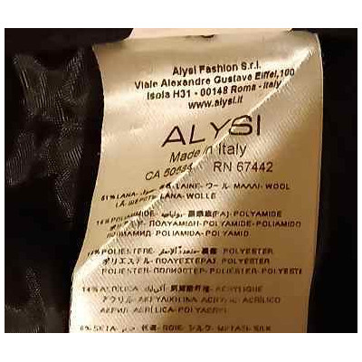 Alysi - Gonna a pantalone in lana di color grigio spigato - gne071 - Italianfashionglam
